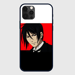 Чехол для iPhone 12 Pro Max Себастьян на красном фоне, цвет: 3D-черный