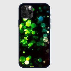 Чехол для iPhone 12 Pro Max Разноцветные блики, цвет: 3D-черный