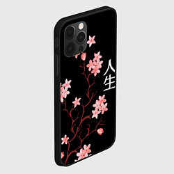 Чехол для iPhone 12 Pro Max Сакура, дерево жизни, цвет: 3D-черный — фото 2