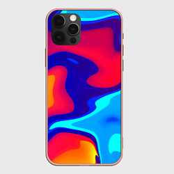 Чехол для iPhone 12 Pro Max Смесь красок ультрафиолет, цвет: 3D-светло-розовый