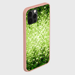 Чехол для iPhone 12 Pro Max Геометрическое зелёное искажение в пространстве, цвет: 3D-светло-розовый — фото 2