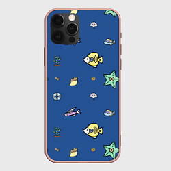 Чехол iPhone 12 Pro Max Паттерн - морской мир