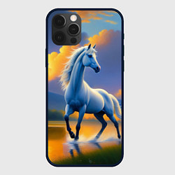 Чехол iPhone 12 Pro Max Белая лошадь на рассвете