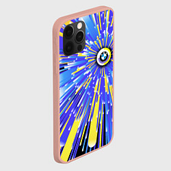Чехол для iPhone 12 Pro Max BMW - neon pattern - Germany, цвет: 3D-светло-розовый — фото 2