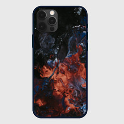 Чехол для iPhone 12 Pro Max Абстрактные брызги тёмных красок и воды, цвет: 3D-черный