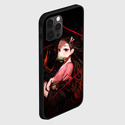 Чехол для iPhone 12 Pro Max Nezuko Demon Slayer art, цвет: 3D-черный — фото 2