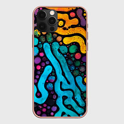 Чехол iPhone 12 Pro Max Цветные микроорганизмы