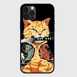 Чехол для iPhone 12 Pro Max Yakuza tattoo cat, цвет: 3D-черный