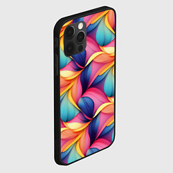 Чехол для iPhone 12 Pro Max Абстрактные цветы в узоре, цвет: 3D-черный — фото 2