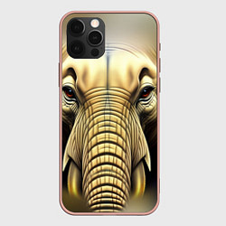 Чехол для iPhone 12 Pro Max Мой слон, цвет: 3D-светло-розовый