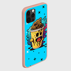 Чехол для iPhone 12 Pro Max Кофейный монстр, цвет: 3D-светло-розовый — фото 2