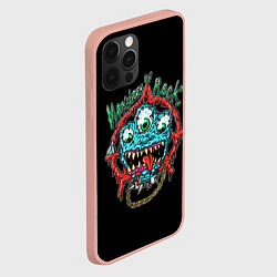 Чехол для iPhone 12 Pro Max Monsters of rock, цвет: 3D-светло-розовый — фото 2