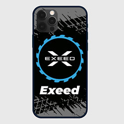 Чехол iPhone 12 Pro Max Exeed в стиле Top Gear со следами шин на фоне