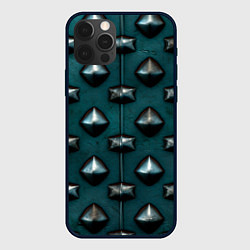 Чехол iPhone 12 Pro Max Зелёная шипованная броня