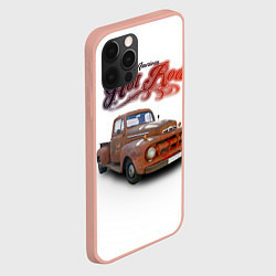 Чехол для iPhone 12 Pro Max Классический хот род на базе Ford F-1, цвет: 3D-светло-розовый — фото 2