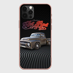 Чехол для iPhone 12 Pro Max Хот род на базе модели Ford F-100, цвет: 3D-светло-розовый