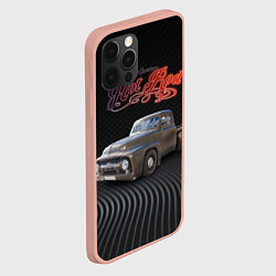 Чехол для iPhone 12 Pro Max Хот род на базе модели Ford F-100, цвет: 3D-светло-розовый — фото 2