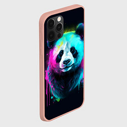 Чехол для iPhone 12 Pro Max Панда в неоновых красках, цвет: 3D-светло-розовый — фото 2
