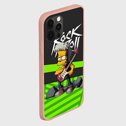 Чехол для iPhone 12 Pro Max Rock music Simpsons, цвет: 3D-светло-розовый — фото 2