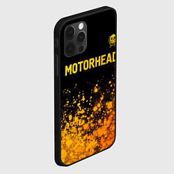 Чехол для iPhone 12 Pro Max Motorhead - gold gradient: символ сверху, цвет: 3D-черный — фото 2