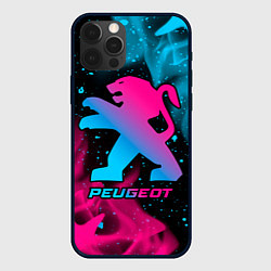 Чехол iPhone 12 Pro Max Peugeot - neon gradient