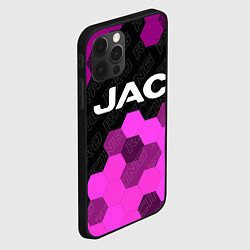 Чехол для iPhone 12 Pro Max JAC pro racing: символ сверху, цвет: 3D-черный — фото 2