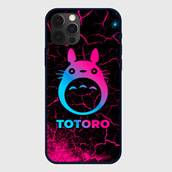 Чехол для iPhone 12 Pro Max Totoro - neon gradient, цвет: 3D-черный