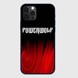 Чехол для iPhone 12 Pro Max Powerwolf red plasma, цвет: 3D-черный