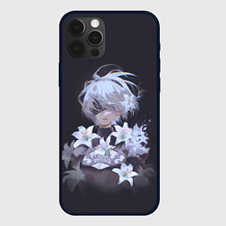 Чехол для iPhone 12 Pro Max 2В с цветами, цвет: 3D-черный