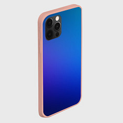 Чехол для iPhone 12 Pro Max Тёмно-синий градиент, цвет: 3D-светло-розовый — фото 2