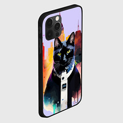 Чехол для iPhone 12 Pro Max Чёрный котяра в Нью-Йорке, цвет: 3D-черный — фото 2