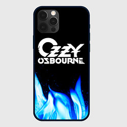 Чехол iPhone 12 Pro Max Ozzy Osbourne blue fire