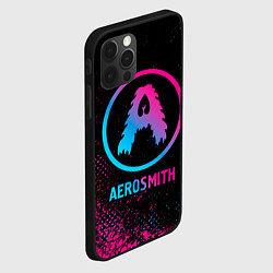 Чехол для iPhone 12 Pro Max Aerosmith - neon gradient, цвет: 3D-черный — фото 2