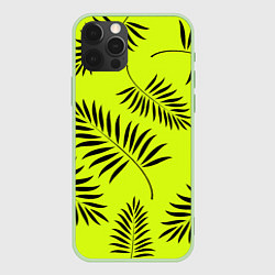 Чехол для iPhone 12 Pro Max Пальмовые ветви, цвет: 3D-салатовый