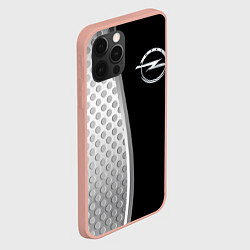 Чехол для iPhone 12 Pro Max Опель черный серебристый, цвет: 3D-светло-розовый — фото 2