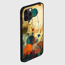 Чехол для iPhone 12 Pro Max Абстрактная гранжевая композиция с пятнами: арт не, цвет: 3D-черный — фото 2