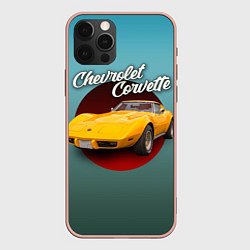 Чехол iPhone 12 Pro Max Классический спорткар Chevrolet Corvette Stingray