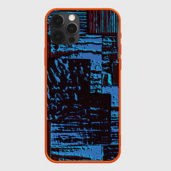 Чехол для iPhone 12 Pro Max Рельеф камня, цвет: 3D-красный