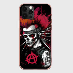 Чехол iPhone 12 Pro Max Скелет панк анархист