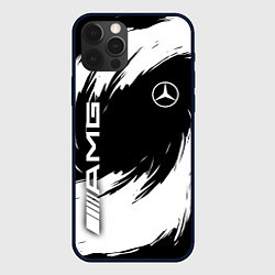 Чехол iPhone 12 Pro Max Mercedes benz - white color