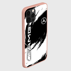 Чехол для iPhone 12 Pro Max Mercedes benz - white color, цвет: 3D-светло-розовый — фото 2