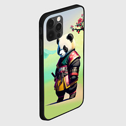Чехол для iPhone 12 Pro Max Панда-самурай - цветущая сакура, цвет: 3D-черный — фото 2