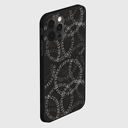 Чехол для iPhone 12 Pro Max Круговые руны, цвет: 3D-черный — фото 2