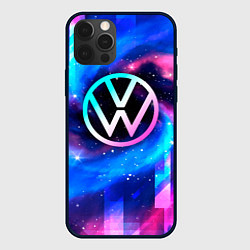 Чехол iPhone 12 Pro Max Volkswagen неоновый космос