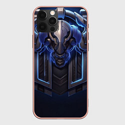 Чехол для iPhone 12 Pro Max Силовая кибер броня, цвет: 3D-светло-розовый