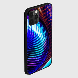 Чехол для iPhone 12 Pro Max Неоновый водоворот, цвет: 3D-черный — фото 2