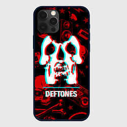 Чехол iPhone 12 Pro Max Deftones rock glitch