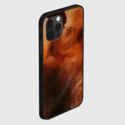 Чехол для iPhone 12 Pro Max Оранжевый абстрактный дым, цвет: 3D-черный — фото 2