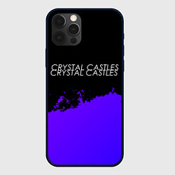 Чехол для iPhone 12 Pro Max Crystal Castles purple grunge, цвет: 3D-черный