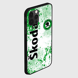 Чехол для iPhone 12 Pro Max Skoda auto logo, цвет: 3D-черный — фото 2